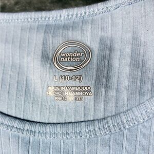 Wonder Nation Light Blue Ribbed Tee